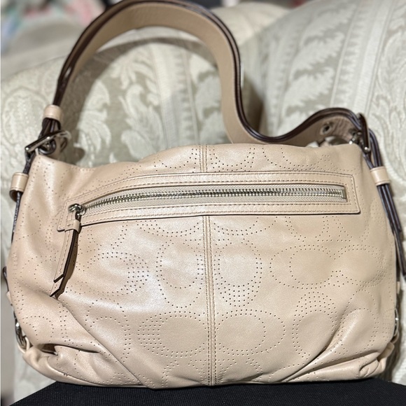 Coach Handbags - Coach cream/peach leather convertible arm, crossbody, shoulder bag